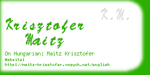 krisztofer maitz business card